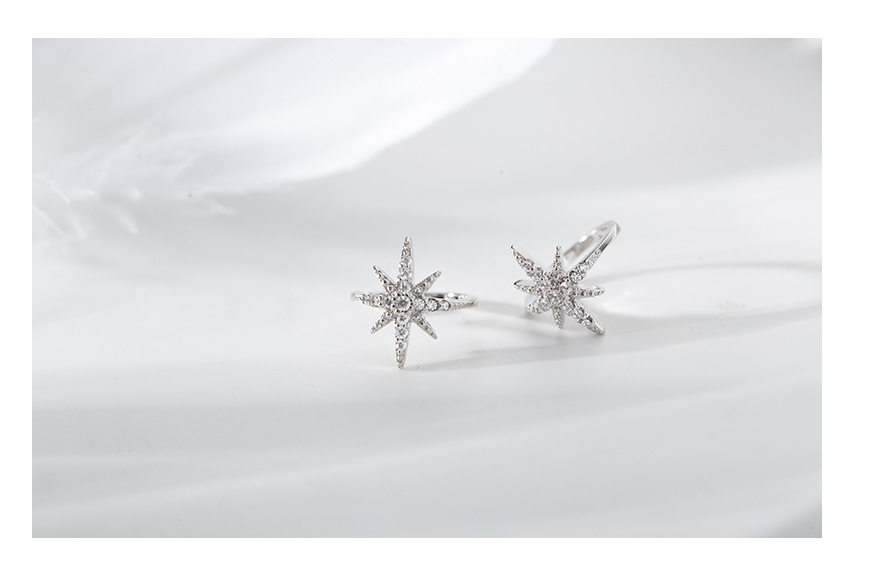 Star Earrings with Light Jewelry and Hexagram Design