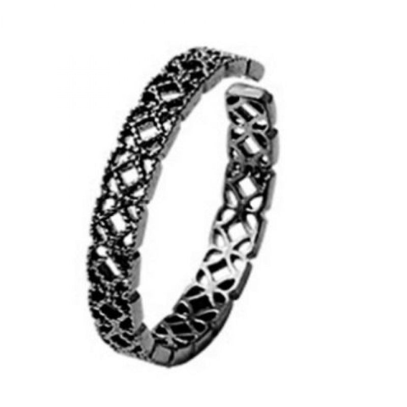 Geometric Open Ring S925 Sterling Silver Jewelry