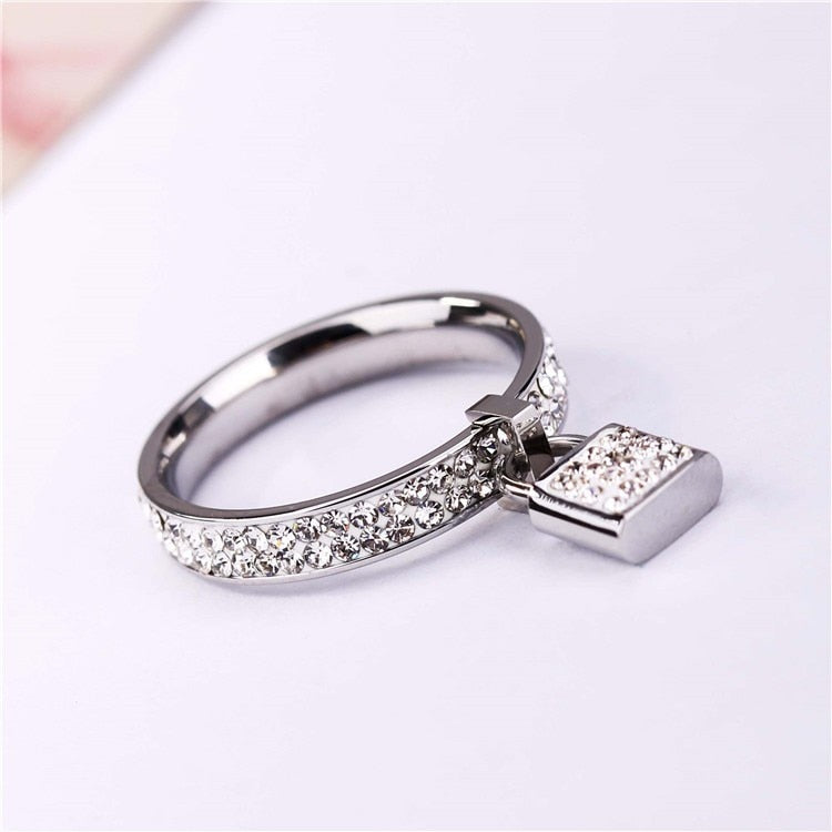 Lock Head Ring, Padlock Ring Jewelry