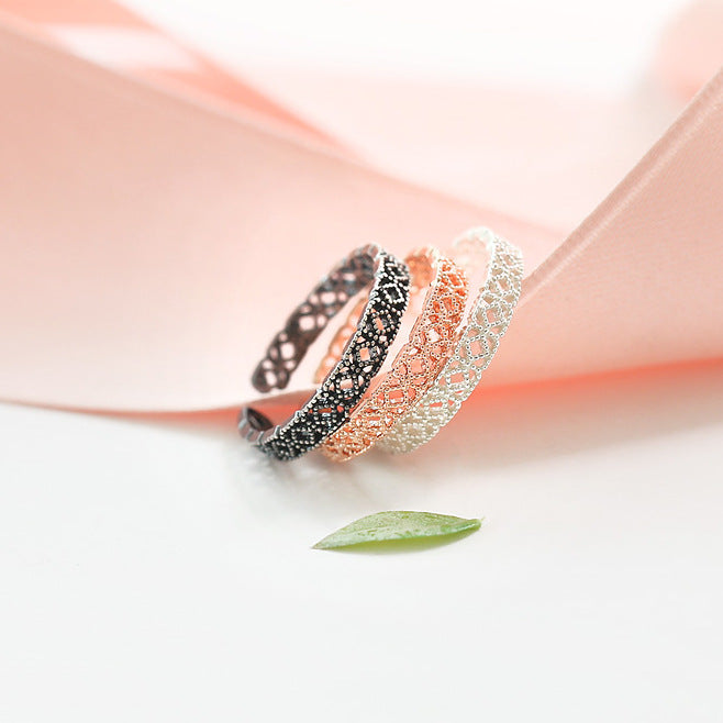 Geometric Open Ring S925 Sterling Silver Jewelry