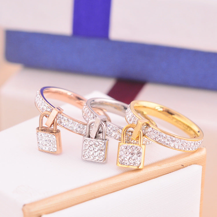 Lock Head Ring, Padlock Ring Jewelry